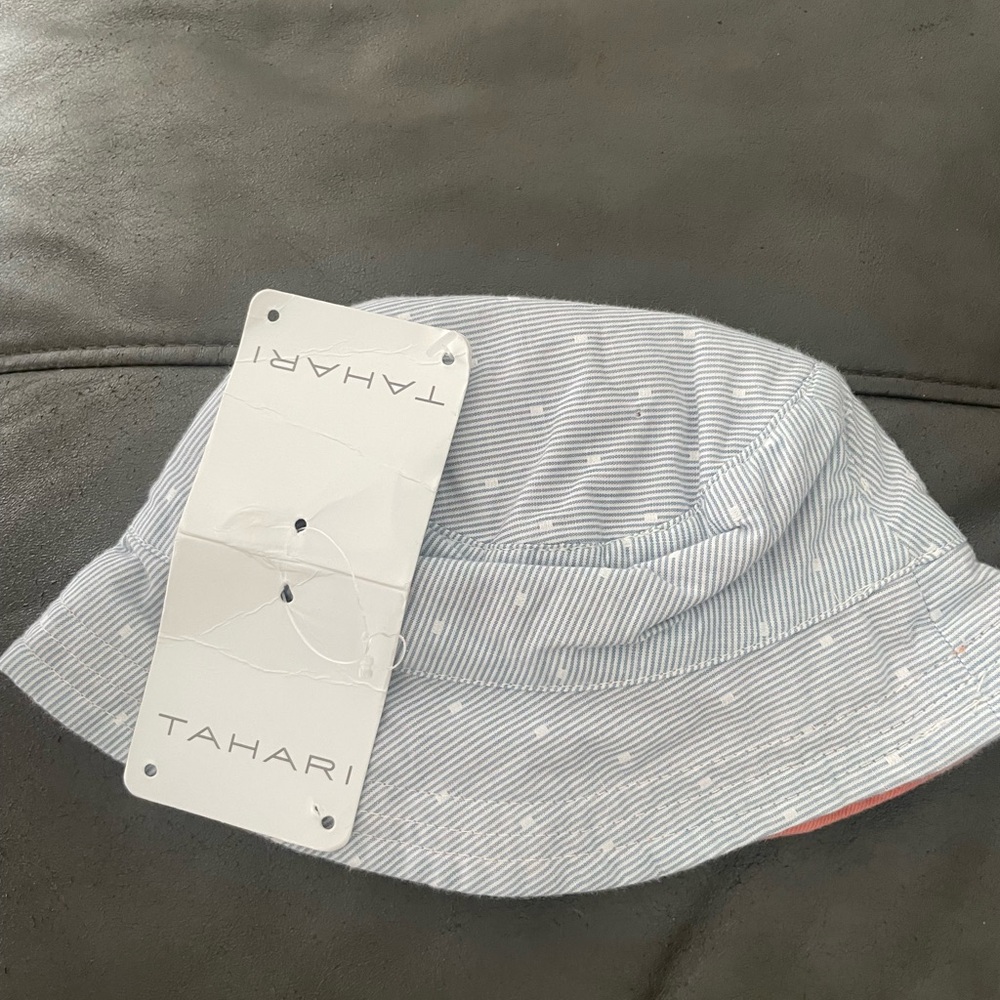 Tahari brand infant onesie and matching hat. New. Never worn. 3-6 months - Picture 2 of 7